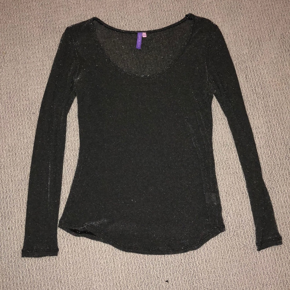 Emma and Sam sparkly gray long sleeve